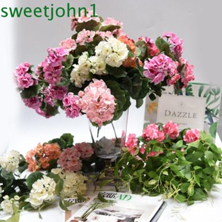 Sweetjohn ดอกไม้ประดิษฐ์ 5 หัว แฮนด์เมด ทรงกลม ยืดหยุ่น สําหรับถ่ายภาพโรงแรม