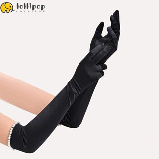 Lollipo1 ถุงมือคอสเพลย์ สีพื้น สําหรับเต้นรํา ปาร์ตี้ งานราตรี