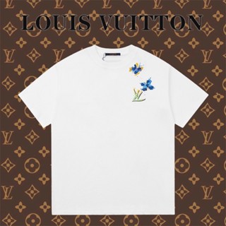 Lv เสื้อยืดลําลอง แขนสั้น ทรงหลวม พลัสไซซ์ สําหรับคู่รัก