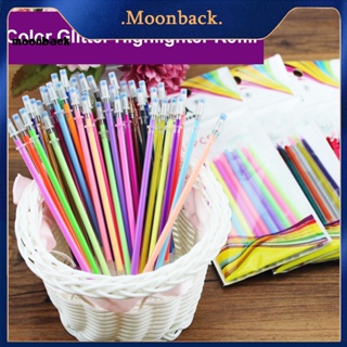 &lt;moonback&gt; ไส้ปากกาหมึกเจล 1 มม. ติดทนนาน สําหรับสมุดระบายสี 12 ชิ้น