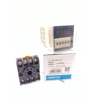 ของแท้ OMRON DH48J-8  เคาน์เตอร์ดิจิตอล (0-9999) พร้อมซ็อกเก็ต มี 12V 24V 220V