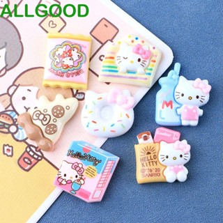 Allgoods แผ่นเรซิ่น ลายการ์ตูนสัตว์ แมวน่ารัก ขนาดเล็ก สําหรับทํากิ๊บติดผม 10 ชิ้น