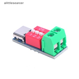 Alittlesearcer โมดูลบอร์ดทริกเกอร์ USB-c PD PD QC ชาร์จเร็ว USB Type-c เป็นโมดูลเพิ่มพลังงาน ความเร็วสูง EN