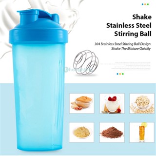 Shake Cup ขวดน้ำกีฬาผงโปรตีนพร้อมลูกบอล Milk Shake Stirring Cup ถ้วยผสมความจุขนาดใหญ่ 600ml TH