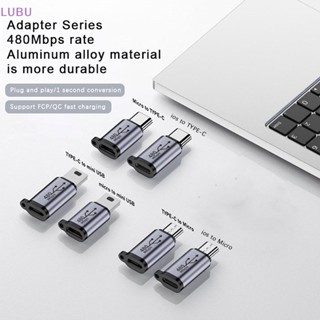 Lubu อะแดปเตอร์แปลง Usb-C เป็น Micro Usb Mini Usb Type-C ตัวเมีย เป็น Micro Usb ตัวผู้ สําหรับโทรศัพท์มือถือ แท็บเล็ต กล้อง อะแดปเตอร์ชาร์จ