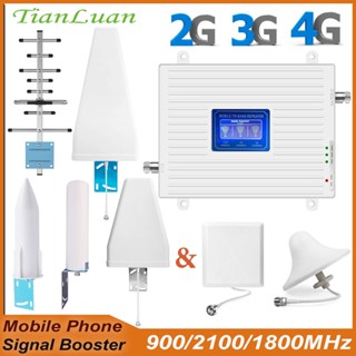 อุปกรณ์ขยายสัญญาณเครือข่ายโทรศัพท์มือถือ Tri Band 3 1 8 3G 4G LTE 2100MHz HSPA+ W-CDMA UMTS 2G GSM 900MHz DCS 1800MHz B8 B1 B3