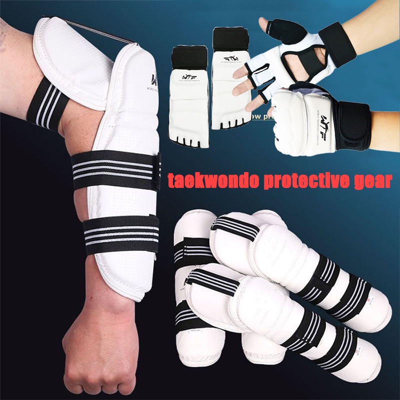 【จัดส่ง24ชม】ถุงมือเทควันโด Sanda พร้อมสนับศอก สําหรับเด็ก และผู้ใหญ่