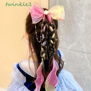 Twinkle1 ริบบิ้นโบว์ ริบบิ้นผ้าซาติน เครื่องประดับผม เด็กผู้หญิง เจ้าหญิง สีฟ้า สีเหลือง สีชมพู ริบบิ้นโบว์ ริบบิ้นซาติน กิ๊บเด็ก