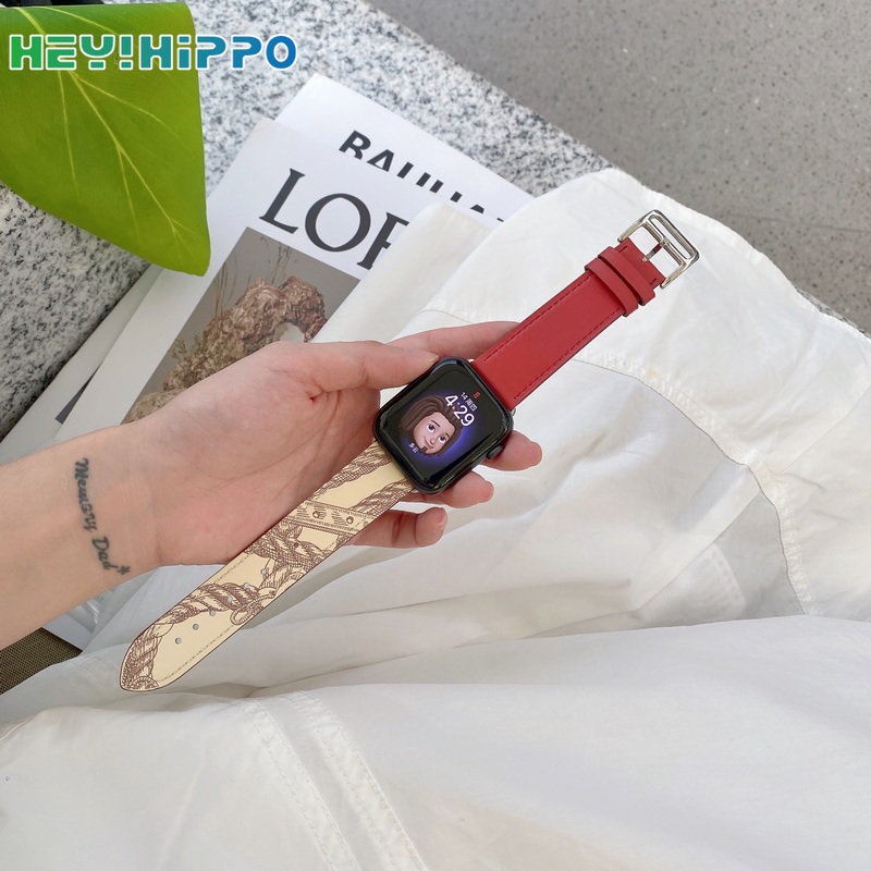 สายนาฬิกาข้อมือ หนัง PU สีตัดกัน สําหรับ iwatch ultra 49 มม. iwatch series 8 se 7 6 5 4 3 45 มม. 41 มม. 44 มม. 40 มม. 42 มม. 38 มม.