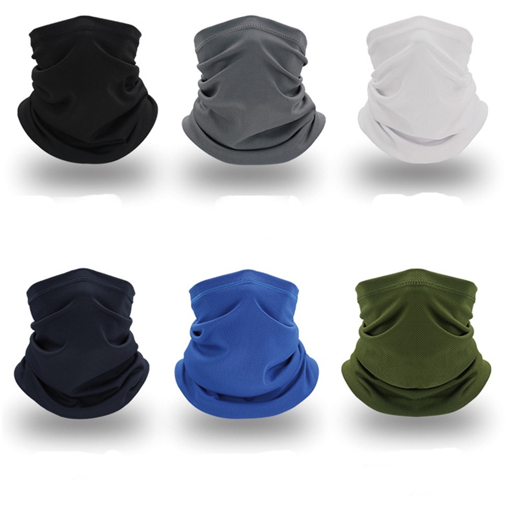Drying Mask Buff Anti Dust UV Bandana Head ผ้าพันคอสําหรับขี่รถจักรยานยนต์จักรยานตกปลากีฬาแถบคาดศีรษะผ้าตาข่าย