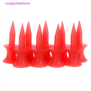 Coagulatelove ที่ตั้งลูกกอล์ฟ แบบสองชั้น สีแดง 31 มม. 50 ชิ้น
 [ขายดี]