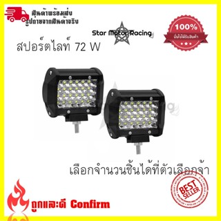 ไฟ Led สปอร์ตไลท์ 72W 12V-24V สำหรับมอเตอร์ไซต์ รถยนต์ รถบรรทุก ไฟสปอตไลท์ led(0300)