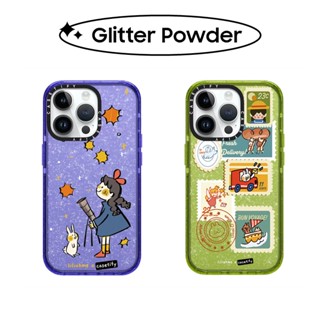 Bling Glitter CASETiFY เคสซิลิโคน TPU ลายการ์ตูนกระต่าย สําหรับ iPhone 11 12 13 14 Pro Max