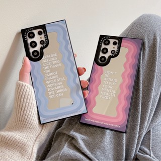 【Motivational English】casetify เคสโทรศัพท์มือถือแบบนิ่ม กันกระแทก ลายตัวอักษรภาษาอังกฤษ พร้อมกระจก แฟชั่น สําหรับ Samsung s23ultra s23 s23+ s22ultra