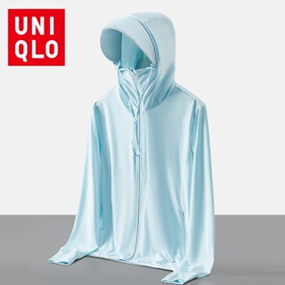 Uniqlo เสื้อแจ็กเก็ต เสื้อกันลม ลําลอง มีฮู้ด เหมาะกับการวิ่ง ปีนเขา เล่นกีฬากลางแจ้ง สําหรับผู้หญิง