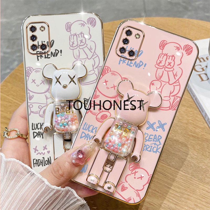 เคส Samsung Galaxy A31 A53 A51 A50 A32 A54 A30 A71 A12 Shockproof Cartoon Anime Graffiti Kaws Bear Stand Cute Phone Cover Casing Case TB โทรศัพท์มือถือ