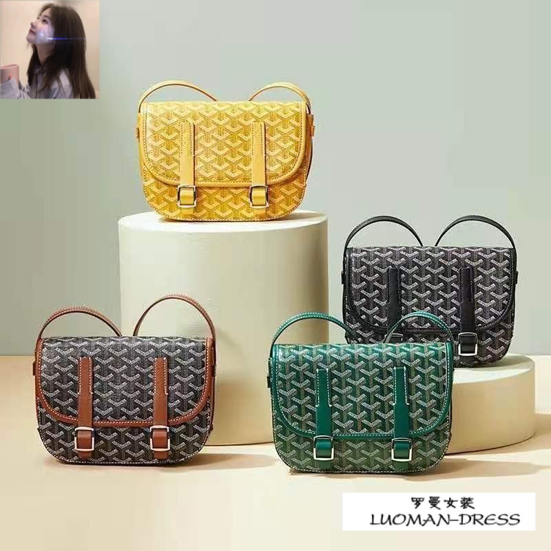 Goyard Goyard Messenger Bag 2023 สไตล์ใหม่แฟชั่นอินเทรนด์Cross-Bodyไหล่กระเป๋ากล้องAll-Matchกระเป๋าส