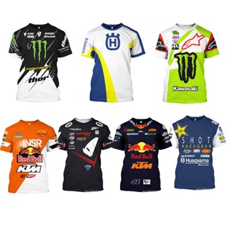 เสื้อยืดแขนสั้น แบบแห้งเร็ว ลาย KTM MOTO GP RED BULL สไตล์ฮาราจูกุ สําหรับผู้ชาย 2023 F1