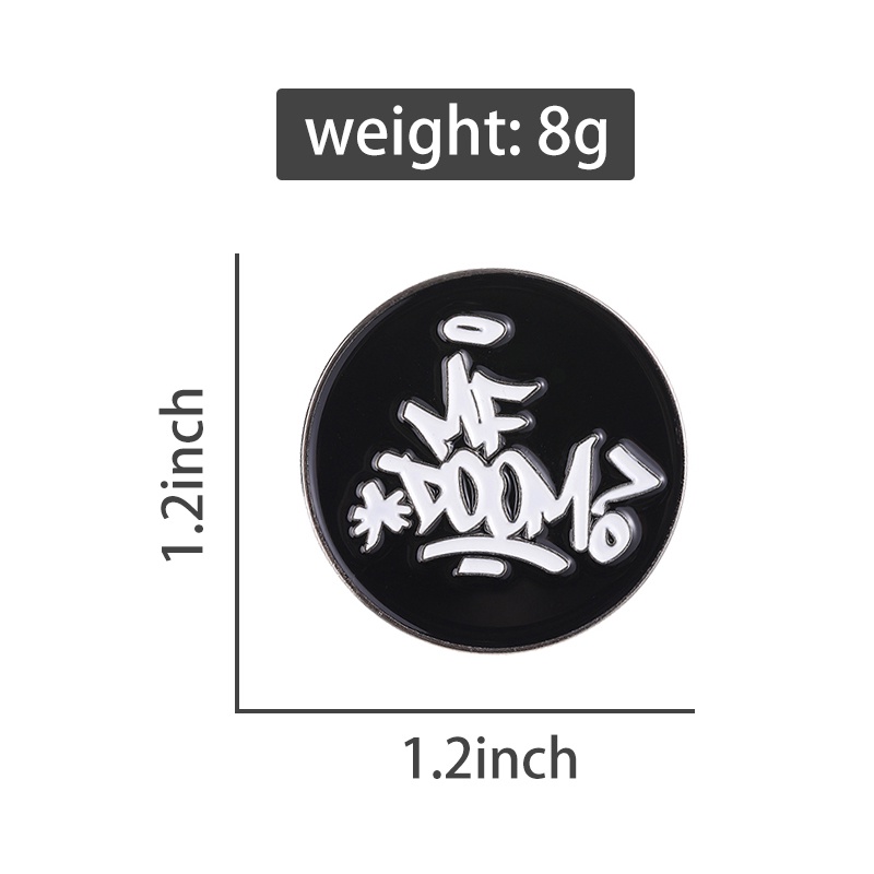 Mf DOOM Pins ฮิปฮอป เพลง เข็มกลัด โลหะ ตราแฟชั่น เครื่องประดับเสื้อผ้า กระเป๋าเป้สะพายหลัง ของขวัญ