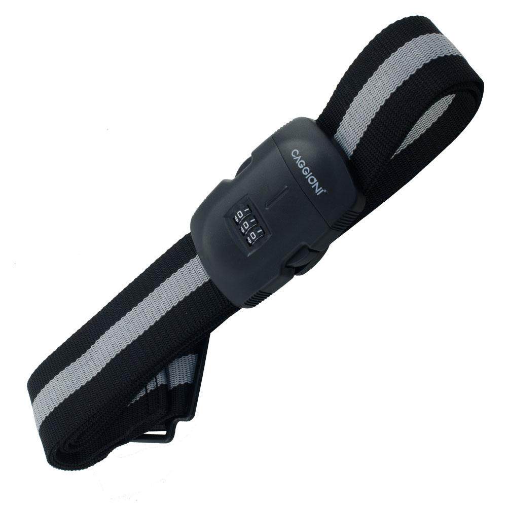 bbag shop : CAGGIONI CROSS COMBINATION LOCK STRAP MODEL AC03 - BLACK/GREY