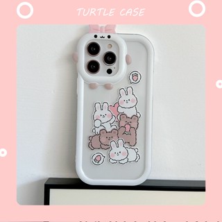 [พร้อมส่ง] เคสโทรศัพท์มือถือ ลายการ์ตูนกระต่ายน้อย สําหรับ Apple iPhone 14 13 12 11 PROMAX XS XR XSMAX SE2020 6 7 8PLUS MINI