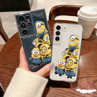 เคสซิลิโคนนิ่ม ลายการ์ตูนมินเนี่ยน กันกระแทก สําหรับ Samsung Galaxy S23 Ultra S22 Plus S21 S20 FE A20 A03 Core