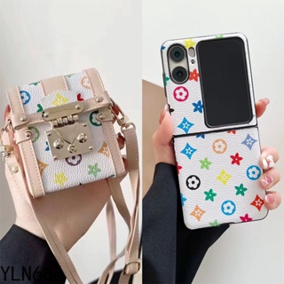 เคสป้องกันโทรศัพท์มือถือหนัง PU ฝาพับ หรูหรา สําหรับ OPPO Find N2 Find N2Flip