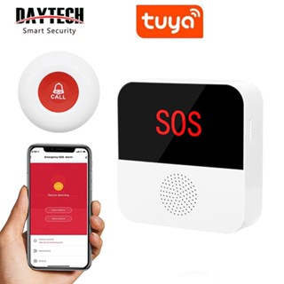 Daytech ปุ่มกดรับสัญญาณ WiFi ไร้สาย 1 ปุ่ม SOS Panic 1 ตัวรับสัญญาณ TY03 สําหรับผู้สูงอายุ ผู้สูงอายุ เด็กพิการ