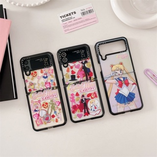 เคสโทรศัพท์มือถือ ป้องกันกระแทก ลายการ์ตูนเซเลอร์มูน สําหรับ Samsung Z Flip 3 Z flip4 Galaxy