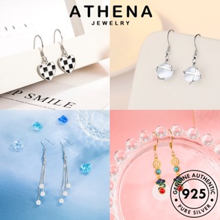 ATHENA JEWELRY เครื่องประดับ Silver ไข่มุกหยก มอยส์ซาไนท์ ห่วง แฟชั่น ผู้หญิง หนีบ แท้ ตุ้มหู เพชร ต่างหู ต้นฉบับ เครื่องประดับ 925 เกาหลี เงิน M009