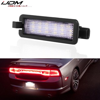 Ijdm ไฟซีนอน LED 18 ดวง 6000K สีขาว แบบเปลี่ยน สําหรับติดป้ายทะเบียนรถยนต์ Dodge Charger &amp; Challenger Chrysler 300 &amp; Pacifica Jeep Compass RAM 1500 Trunk Lights OEM 1 ชิ้น 68211290Ab