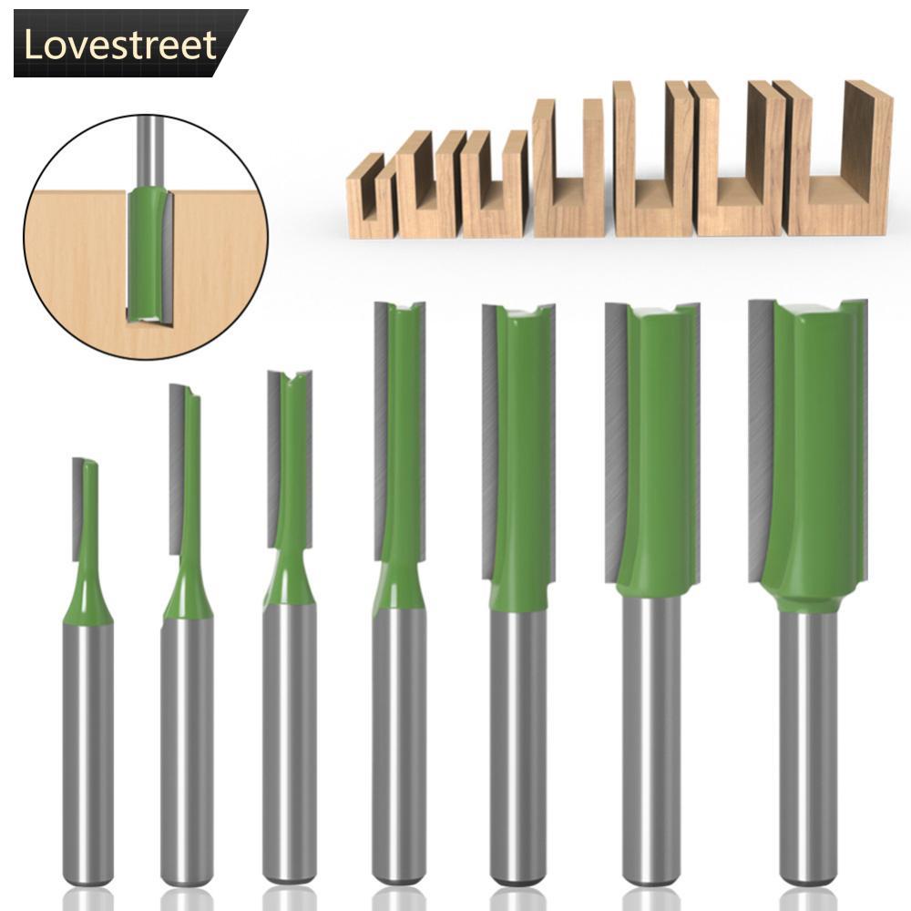 【L.O.V.E】ดอกเราเตอร์ทังสเตนคาร์ไบด์ ก้าน 1/4 นิ้ว 6 มม. สําหรับงานไม้ M2S7 1 7 ชิ้น