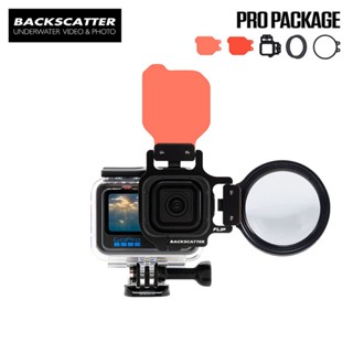 GoPro 11 / 10 / 9 / 8 / 7 / 6 / 5 Backscatter Flip10 Pro Package with Shallow &amp; Dive Filters &amp; +15 MacroMate Mini Lens