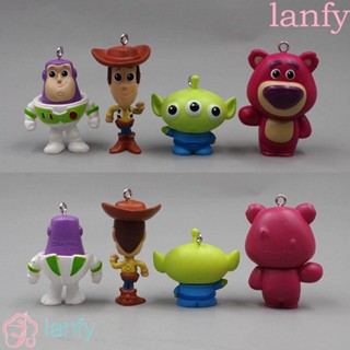 Lanfy พวงกุญแจรถยนต์ PVC รูปการ์ตูนหมี Jessie KeyRing Buzz Lightyear ของเล่นสําหรับเด็ก