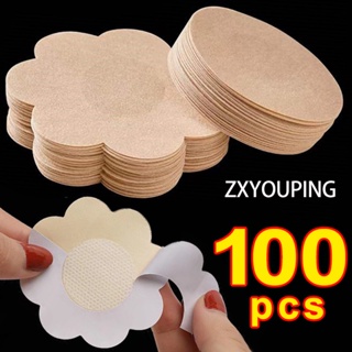 Zxyouping100 ชิ้น ผู้หญิง มองไม่เห็น กลีบเต้านม ยกเทปบนบรา สติกเกอร์หัวนม สติกเกอร์หน้าอก Adhesivo บรา จุกนม อุปกรณ์เสริม