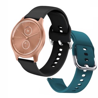 สายนาฬิกาข้อมือซิลิโคน แบบปลดเร็ว สําหรับ Garmin vivomove Style Luxe Smart watch Band