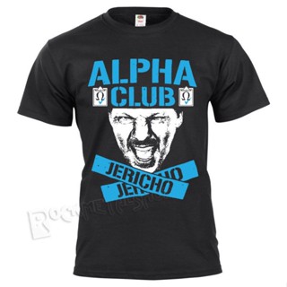 เสื้อยืด พิมพ์ลาย Alpha Club Wrestling Chris Jericho Bullet Kenny Omega Wwe Njpw Charcoal สําหรับผู้ชาย QW246VB