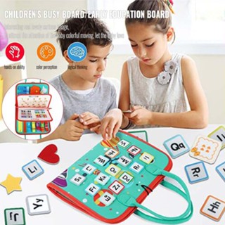  Felt childrens busy board, early education and learning board, handbag, Montessori busy board, suitable for children aged 1, 2, 3, and 4