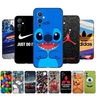 เคสโทรศัพท์มือถือ ซิลิโคนนิ่ม Tpu ลาย Stitch สีดํา สําหรับ oneplus 9 5G