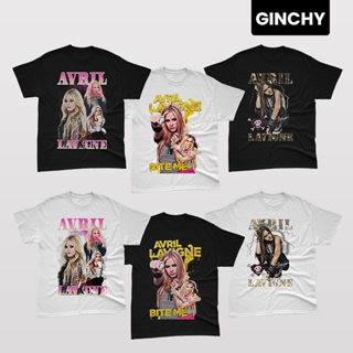 【ใหม่】Avril Lavigne Vintage Vibe Bootleg Tee | T-shirt | "Bite me" | Artist Collection T-shirt For Unisex