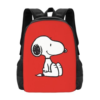 กระเป๋าเป้สะพายหลัง กระเป๋านักเรียน พิมพ์ลาย Snoopy ลําลอง สําหรับเด็กผู้ชาย และเด็กผู้หญิง