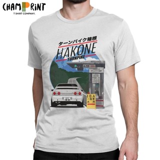 【ใหม่】เสื้อยืดผ้าฝ้าย เสื้อยืดลําลอง ผ้าฝ้าย แขนสั้น คอกลม พิมพ์ลาย Hakone Skyline R32 Gtr Jdm สําหรับผู้ชาย