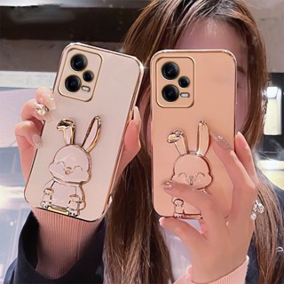 เคสซิลิโคน ลายกระต่ายน่ารัก 3D สีแคนดี้ พร้อมขาตั้ง สําหรับ Xiaomi Poco X5 X4 M4 X3 Pro NFC 5G