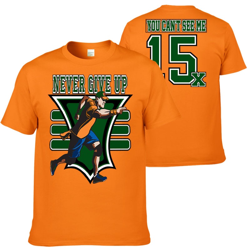 wwe tshirt👕💥 2023  And  Summer Shirts 20-year-old WWE John Scene "Win The Day" Printed boys' and gi