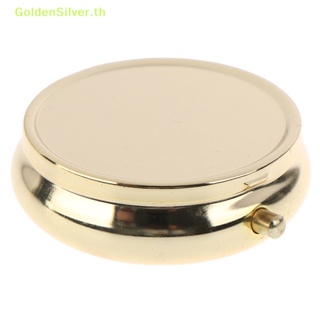 Goldensilver กล่องยาโลหะ สีเงิน สําหรับจัดเก็บยา