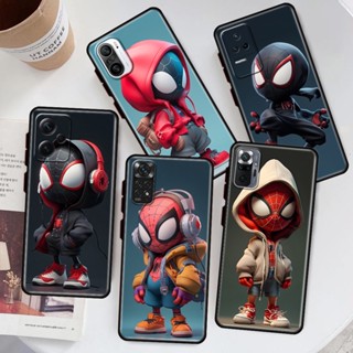 เคสโทรศัพท์ซิลิโคน TPU กันกระแทก ลายสไปเดอร์แมน มีลายด้านข้าง สําหรับ Xiaomi Redmi NOTE 10 10T 10S PRO 10 PRO MAX 11T 11S 11 4G 5G