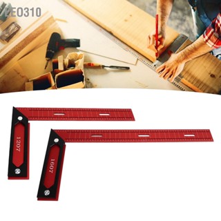 Leo310 ไม้บรรทัดงานไม้ L ประเภทการทำเครื่องหมายการวัด Scribing Square Hole Ruler Right Angle Line เครื่องมือวัด