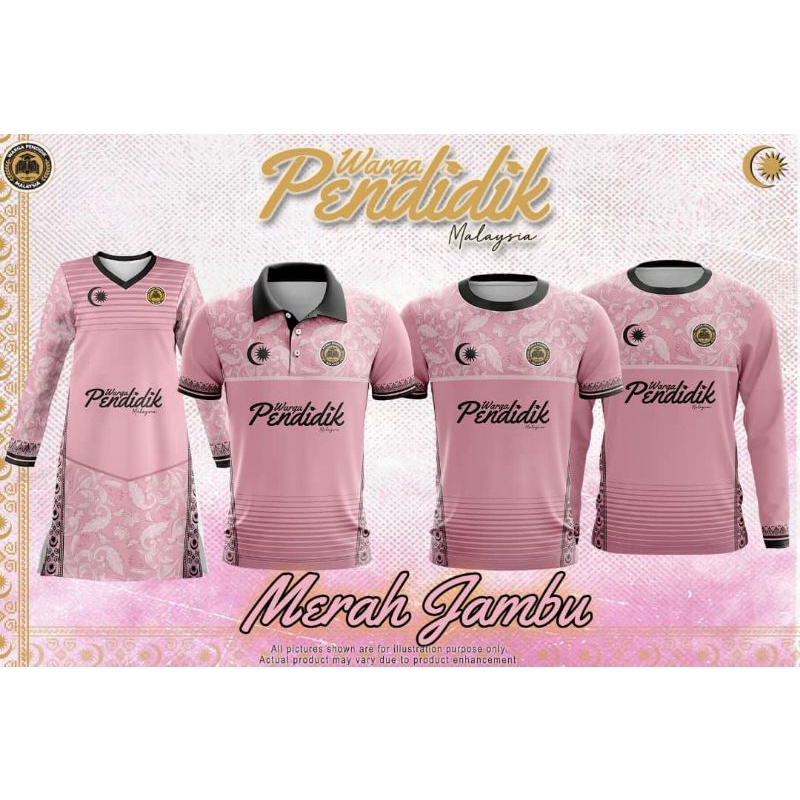 Jersey Mu Baju Muslimah Tshirt Muslimah Jersey JERSI PENDIDIK GURU PEACH COLOUR Jersey Microfibre Ba