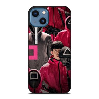 เคสโทรศัพท์มือถือ กันกระแทก ลายเกมปลาหมึก Netflix สําหรับ IPhone 14 Plus 13 Pro Max 12 Mini X