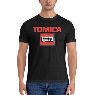 เสื้อยืด ทรงหลวม พิมพ์ลายโลโก้รถยนต์ Tomica Diecast